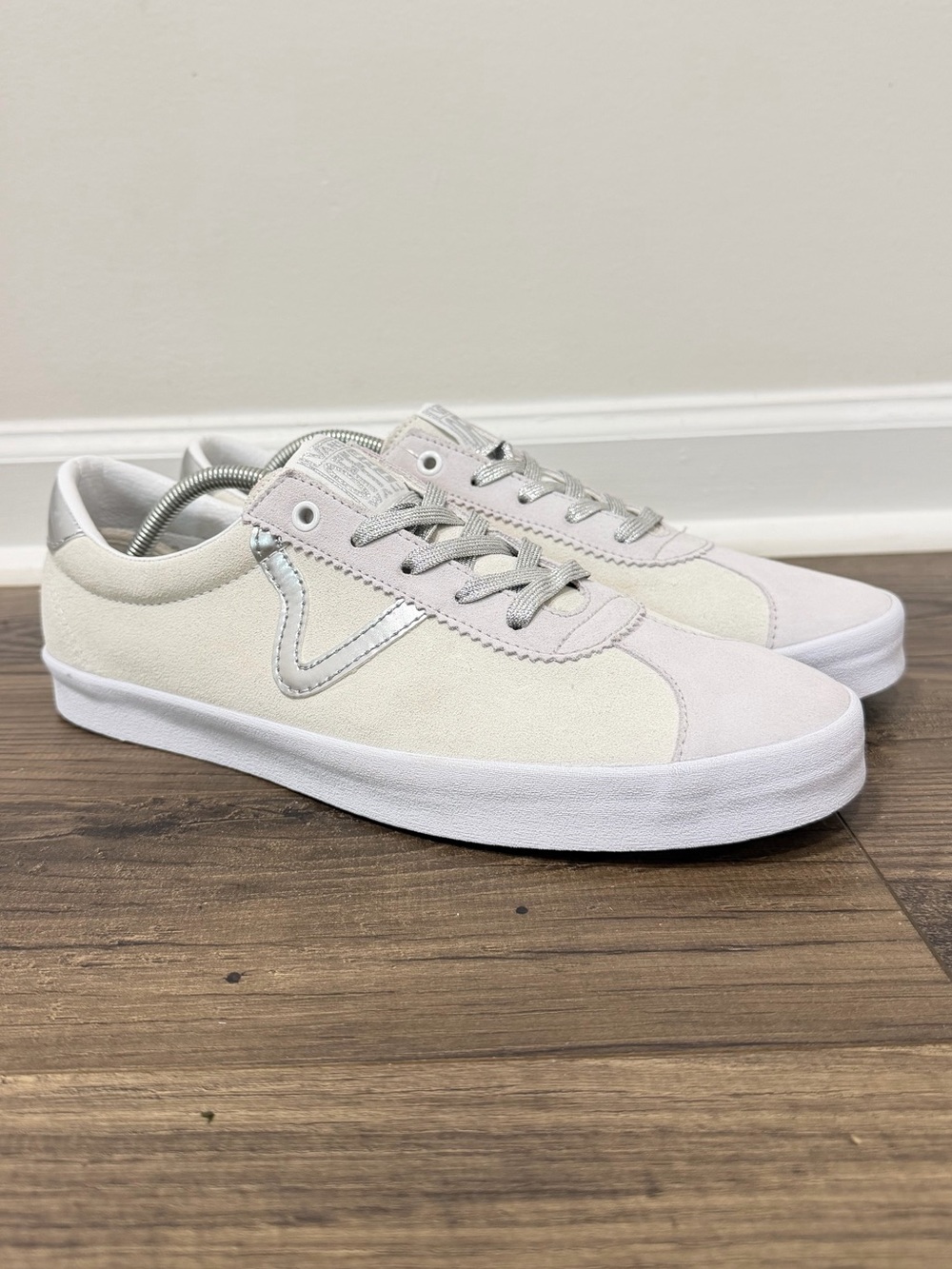 Vans Old Skool White Silver Sneakers Men’s 12 New
